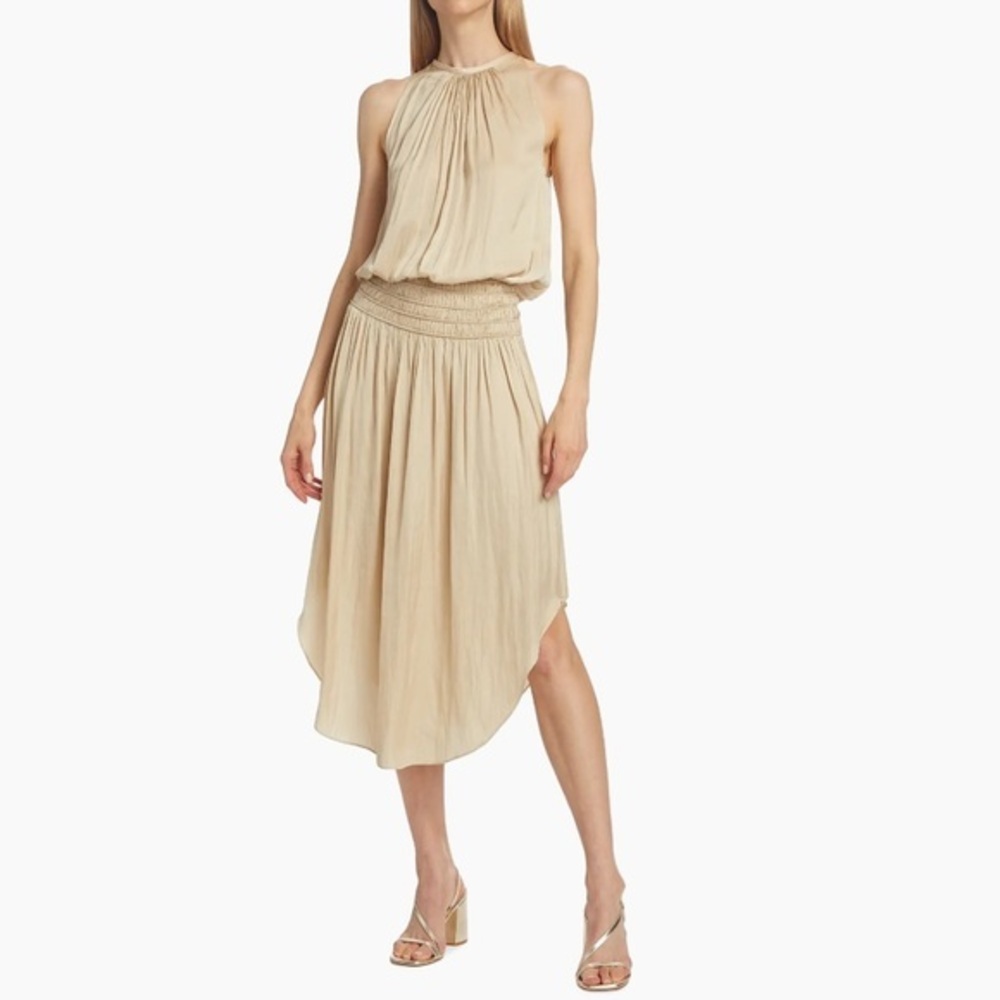 Ramy Brook Audrey dress in soft gold Medium - Picture 1 of 11
